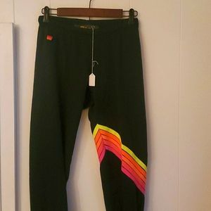 Aviator Nation Charcoal Neon Rainbow Sweatpant
